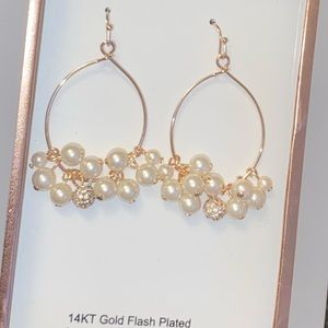 14KT gold flash plated Pearl